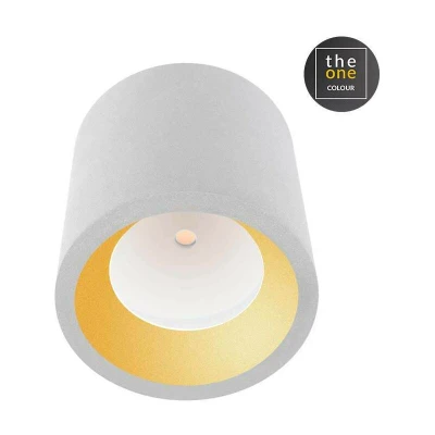 Image of Cosmos LED Small Outdoor Surface Mounted Spotlight White IP65