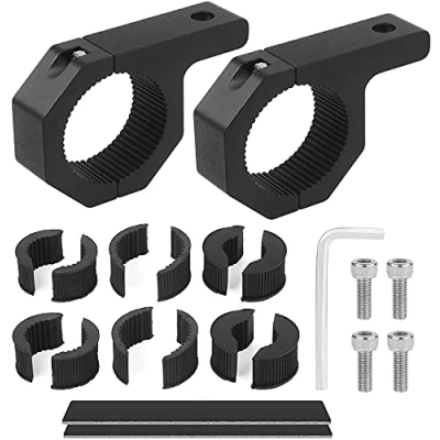 Image of 2 Pack Off Road ATV UTV Light Bar Mounts Mounting Bracket Clamp Kits 1&quot;/1.5&quot;/1.75&quot; Inch Aluminium Kit LED Horizontal Tube Roof Roll Cage Holder