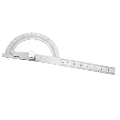 Image of Stainless Steel Protractor Goniometer 15cm Ruler 180 Degrees Angle Finder Gauge Adjustable Measuring Tool(80 * 120mm)