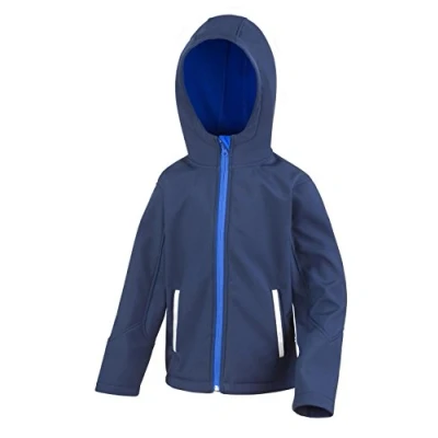 Image of Result Kids R224J kt Core Tx Performance Hooded Softshell Jacket Navy/Royal, 2X Large/Size 13/14