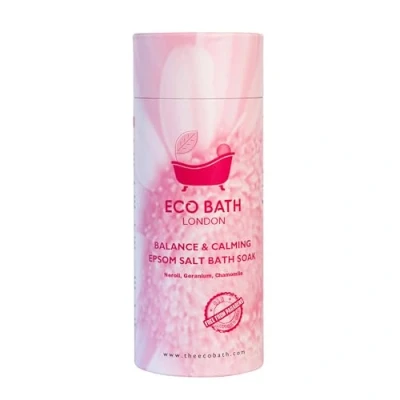 Image of Eco Bath London Balance and Calming Epsom Salt Soak Tube 1kg, Magnesium Infused with Neroli, Geranium, Chamomile, Natural Salts for
