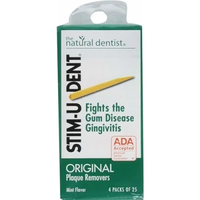 Image of Stim U Dent Plaque Removers 12 Packs of 25 Picks/Pack (300 Picks) Mint Flavor