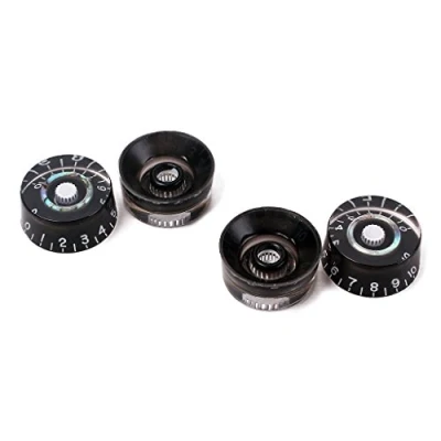Image of Alnicov Guitar Contral Knobs,Speed Knob Electric Tone Volume Control 4 Pack(Black)