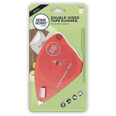 Image of HomeHobby by 3L, Double Sided Tape Runner, Refill Strips, Permanent 45m/150&#039;, 02001,Clear