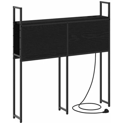 Image of Storage Headboard Black oak 80 cm Engineered wood Vidaxl