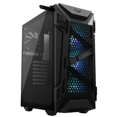 Image of ASUS TUF Gaming GT301 ATX Mid Tower Compact Case with Tempered Glass Side Panel, Black