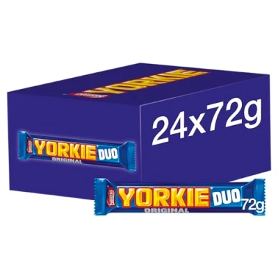 Image of Yorkie Duo Milk Chocolate Bars, 24 x 72 g