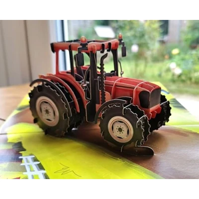 Image of Card Mavens Birthday Greeting Cards for Farming Enthusiasts 3D Pop Up Tractor Boys Girls Kids Children Father&#039;s Day Grandfathers Get Well Soon