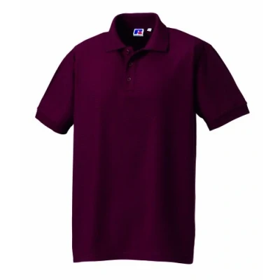 Image of Jerzees Russell Mens Ultimate Cotton Pique Polo Shirt Burgundy 4XL