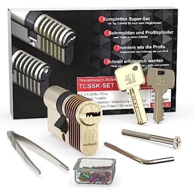 Image of MULTIPICK 2 in 1 Lock Pick Set [incl. 50 PCE Pinning Kit] Picking Kit Picks Lockpicking Sets Training &amp; for Beginners