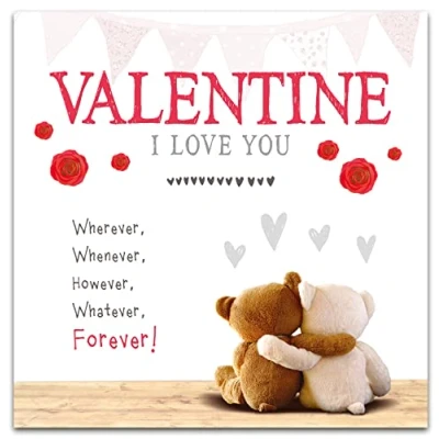 Image of Cute Valentine Romantic Valentine&#039;s Day Card For Girlfriend Boyfriend Wife Husband Partner, Card, Day, Valentines Cuddly Bears