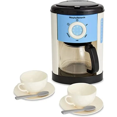 Image of Casdon 65050 Morphy Richards Fillable Toy Coffee Maker for Children Aged 3+ Includes Level Indicator &amp; Dripping Water, Yellow