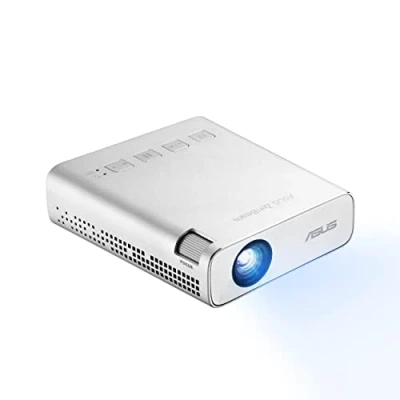 Image of ASUS ZenBeam E1R mini LED projector 200 lumens, WVGA (854x480) resolution, automatic portrait projection mode, built in battery for up to 4 hour portable video playback