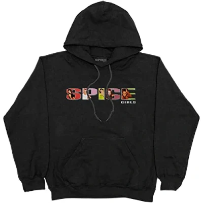 Image of The Spice Girls Hoodie Band Logo Official Mens Black Pullover M