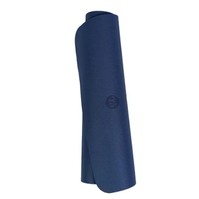 Image of Yoga Studio Inter Eco Reversible Alignment Mat 5mm Non Slip Thick Fitness Workout Grip Lightweight For &amp; Pilates (Navy Blue)