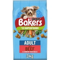 Image of Bakers Beef &amp; Veg Adult Dog Food 3kg