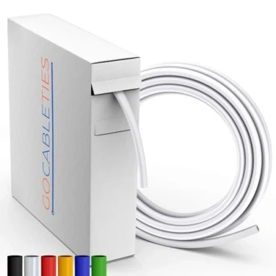 Image of Premium White Heat Shrink Tubing Mini Reel, 1.6mm x 12m, 2:1 Ratio, Cable Sleeving by Gocableties