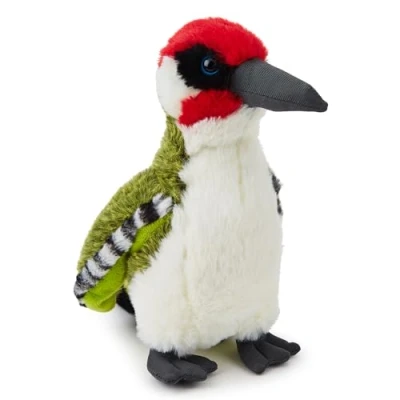 Image of Zappi Co Green Woodpecker Plush Toy (25cm) Playful, Cuddly Bird, Eco Friendly for Children, Enhances Imaginative Play, 100% Recycled