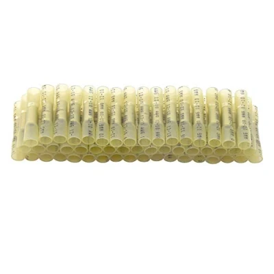 Image of Yosawo 50 Pieces Professional Heat Shrink Butt Connectors，Crimp Connectors Waterproof Insulated Electrical Terminals 12 10 AWG Yellow