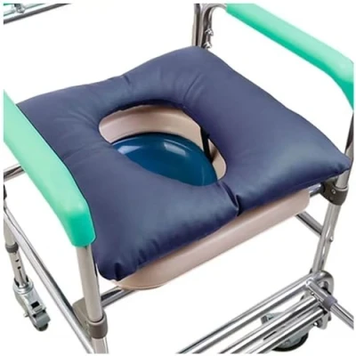 Image of Commode Chair Cushions, PU Waterproof Elderly Nursing Anti Bedsore Seat Pad Wheelchair Toilet Cushion Cushions For Chair, Wheelchair, Shower