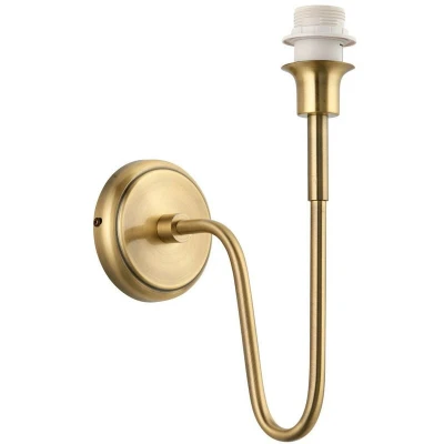 Image of Endon Rouen Fitting Only Wall Lamp, Antique Brass Plate