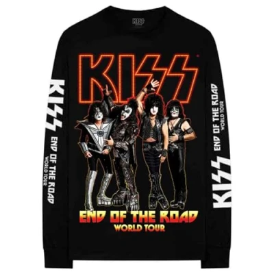 Image of KISS End of The Road Tour Long Sleeve T Shirt XL Black