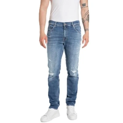 Image of Replay men&#039;s jeans with stretch, Blue (Medium 009), 32W / 32L