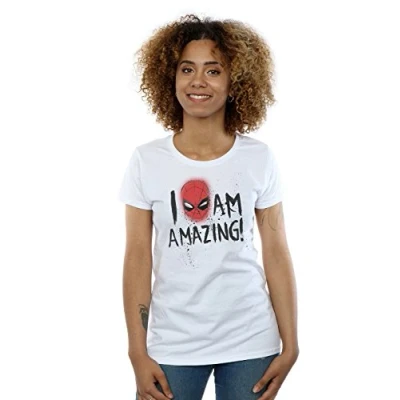 Image of Marvel Women&#039;s Spider Man I Am Amazing T Shirt White Large