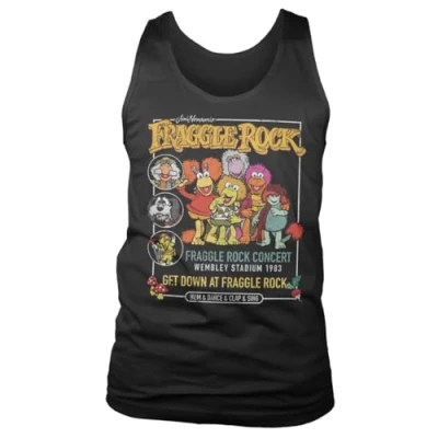 Image of Fraggle Rock Officially Licensed Concert Mens Tank Top Vest (Black), X Large