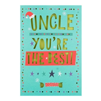 Image of Hallmark Medium Uncle &quot;You&quot;re The Best&quot; Christmas Card