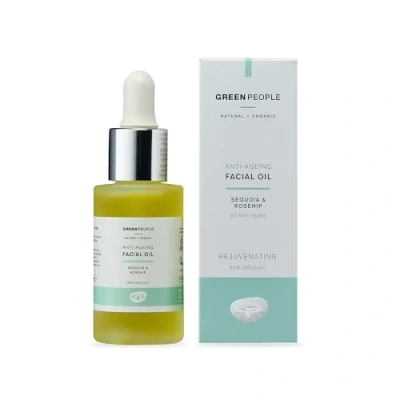 Image of Green People Anti Ageing Facial Oil 30ml Natural &amp; Organic Face Rejuvenating, Light for Massage with Gua Sha/Roller Paraben Free Ethyl Alcohol Cruelty Vegan