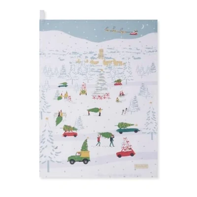 Image of Sophie Allport Home For Christmas Scene Tea Towel
