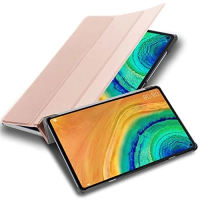 Image of cadorabo Tablet Case compatible with Huawei MatePad PRO (10.8 Zoll) in PASTEL ROSE GOLD Ultra Thin Book Style Protection Cover made of Faux Leather Auto Wake Up Stand Function