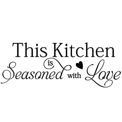 Image of FENCOSYN This Kitchen is Seasoned with Love Quotes Wall Stickers Art Decorations Vinyl Home Décor