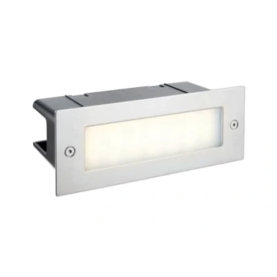 Image of Saxby 78637 Seina Marine Grade Stainless Steel IP44 Outdoor 3.5W Cool White LED Brick Guide Light