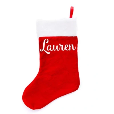 Image of Boxer Gifts Lauren Xmas Stockings, Velvet, Multi Colour, 38 x 16 1 cm