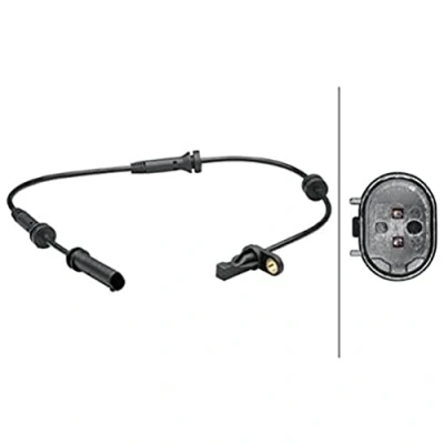 Image of 34526791223, 6791223 ABS sensor HELLA 6PU 012 679 301 Active 2 pin connector BMW: 3 Saloon, Touring, 4 Coupe