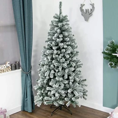 Image of Christmas Workshop 6ft Snowy Cone Fir Tree