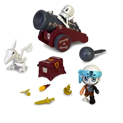 Image of Pinypon Action Ghostly pirate Cannon, includes 1 figure &amp; parrot skeleton, recommended for children from 4 to 8 years (Famosa 700016238)