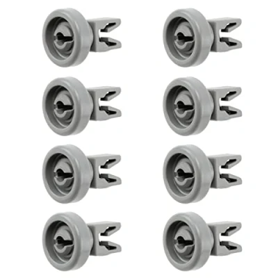 Image of 8 x Place4parts Upper Top Basket Dishwasher Wheels Runners for AEG, Electrolux, Zanussi, Tricity Bendix, Diameter 25mm, 50269970005, 50278101006