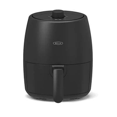 Image of BELLA 2 L Manual Air Fryer Oven and 5 in 1 Multicooker with Removable Nonstick Dishwasher Safe Crisping Tray Basket, 1200 Watt Heating System, Matte Black