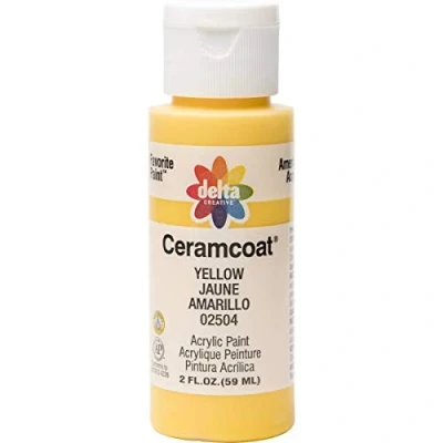 Image of Delta Creative Ceramcoat Acrylic Paint in Assorted Colors (2 Ounce), 02504 Yellow