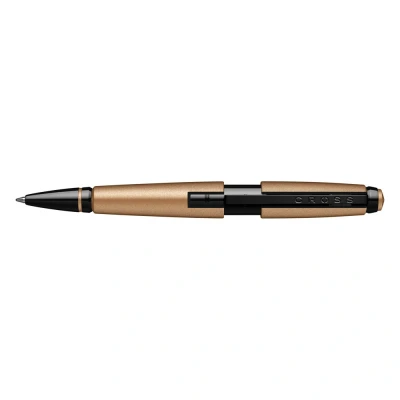 Image of Cross Edge Rollerball Pen with Medium Line Width Black Refillable Premium Gift Box Matte Beige