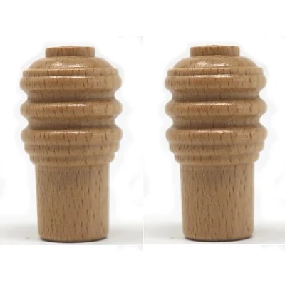 Image of fiXte Large Wooden Ridged Cord Pull Curtain Roman Blind Light Bathroom Kitchen Fan Natural Wood (Pack of 2)