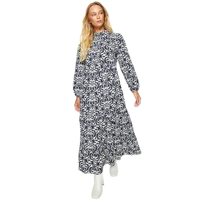 Image of Trendyol Dress Navy Blue A line,Navy Blue,34
