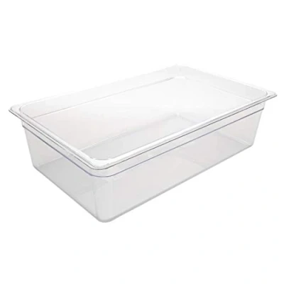 Image of Vogue U226 1/1 Gastronorm Container 150mm 19.50 Litre Clear Catering Food Storage Pan, White