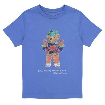 Image of POLO Ralph Lauren BEAR Cotton Jersey TEE Print Tshirt for kids, Size: 4 5y, Scottsdale blue