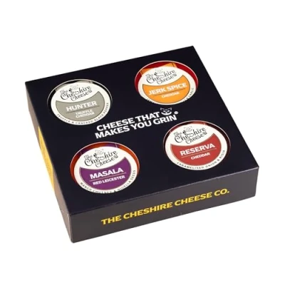 Image of Irresistible Cheeseboard Selection Gift Box 4 x 200g Waxed Cheese Truckles from The Cheshire Company
