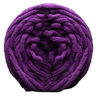 Image of Gemini_mall® 100% Acrylic Soft Thick Chunky Yarn Knitting Yarns Wool 100g, Dark Purple