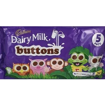 Image of Cadbury Dairy Milk Buttons Treatsize Chocolate Bags, 5 x 14.4g